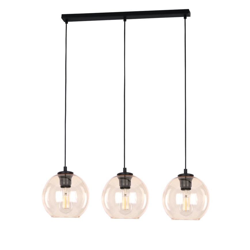 Verre de rechange pour lustre POBO E27, Ø 14 cm, fumé beige
