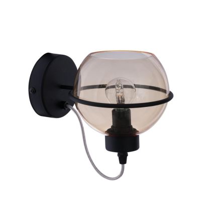 Verre de rechange pour lustre POBO E27, Ø 14 cm, fumé beige