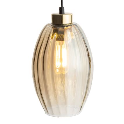 Verre de rechange pour lustre SEBO E27 Ø 17 cm beige fumé