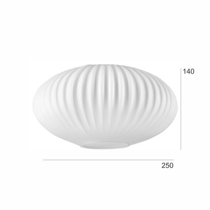 Verre de rechange pour suspension HARMA E27 14x25 cm blanc