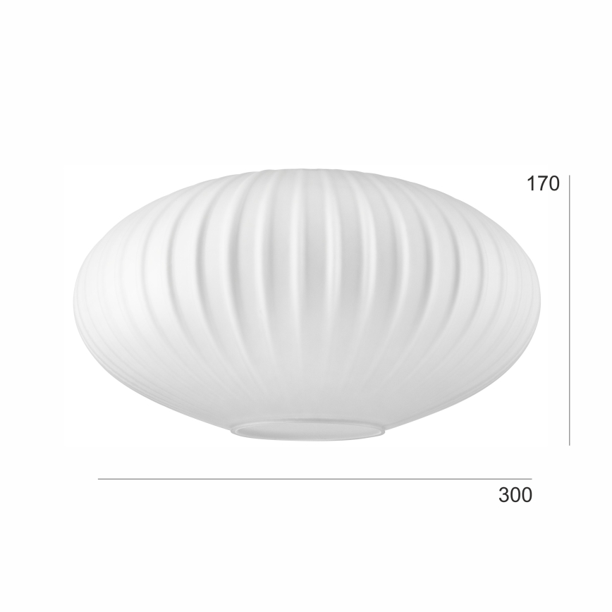 Verre de rechange pour suspension HARMA E27 17x30 cm blanc