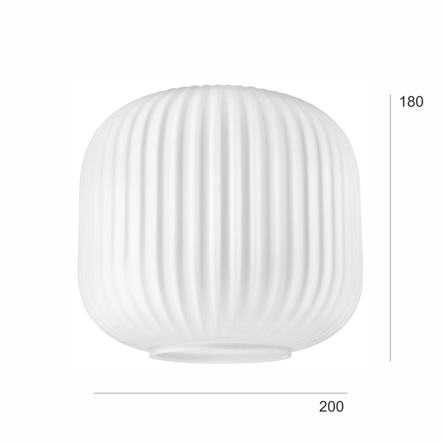 Verre de rechange pour suspension HARMA E27 18x20 cm blanc