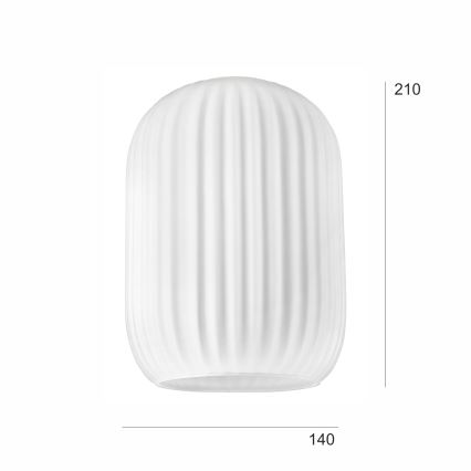 Verre de rechange pour suspension HARMA E27 21x14 cm blanc