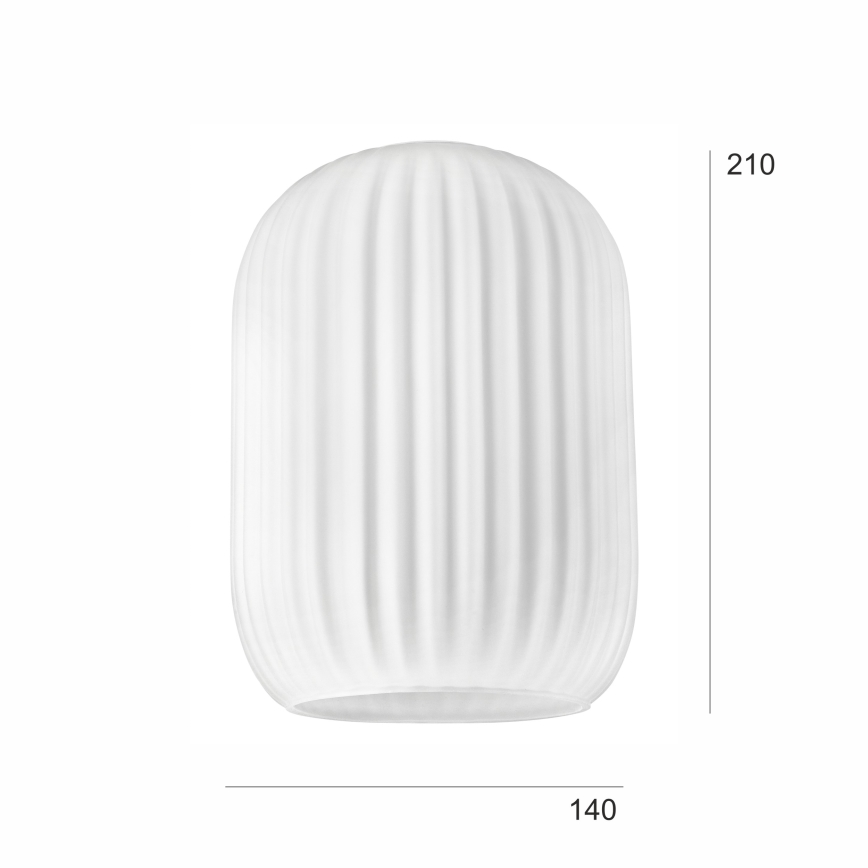 Verre de rechange pour suspension HARMA E27 21x14 cm blanc