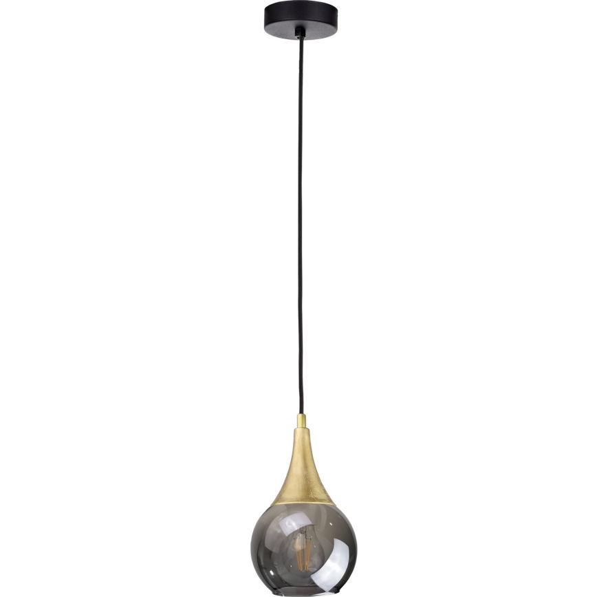 Verre de rechange pour suspension LACRIMA SMOKY E27 d. 15 cm noir fumé