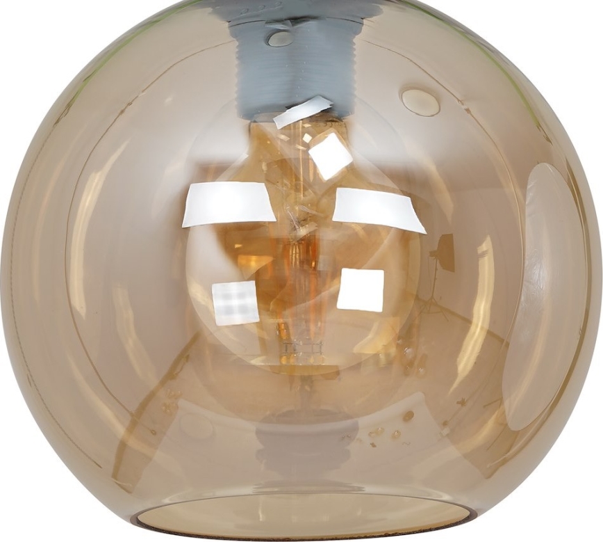 Verre de rechange universel SOFIA pour culot E27 — Ø 20 cm, beige fumé