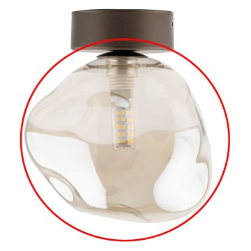Verre de remplacement pour lustre et applique murale LAVA G9 — beige fumé