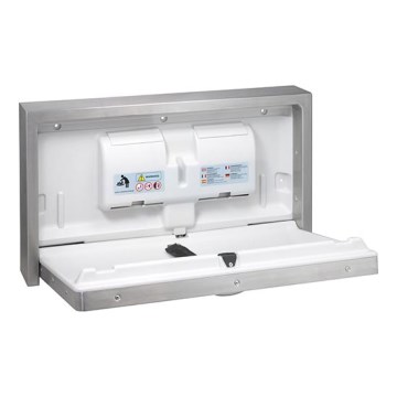 Verschoontafel 90x52 cm RVS/zilver