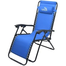 Verstelbare campingstoel blauw