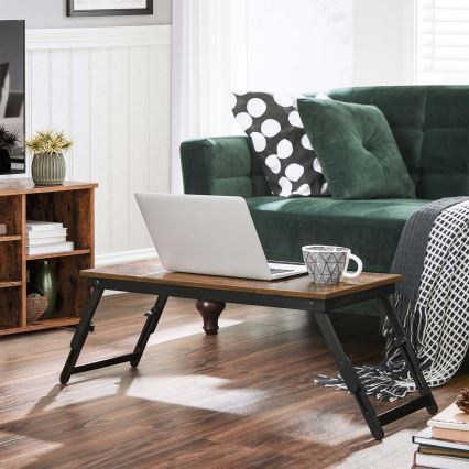 Verstelbare laptoptafel voor in bed LAT bruin/zwart