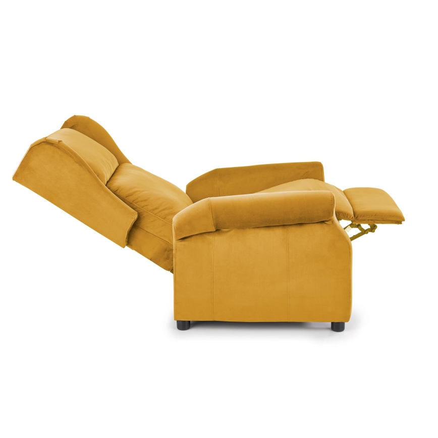Verstelbare relaxfauteuil RELAXA, geel