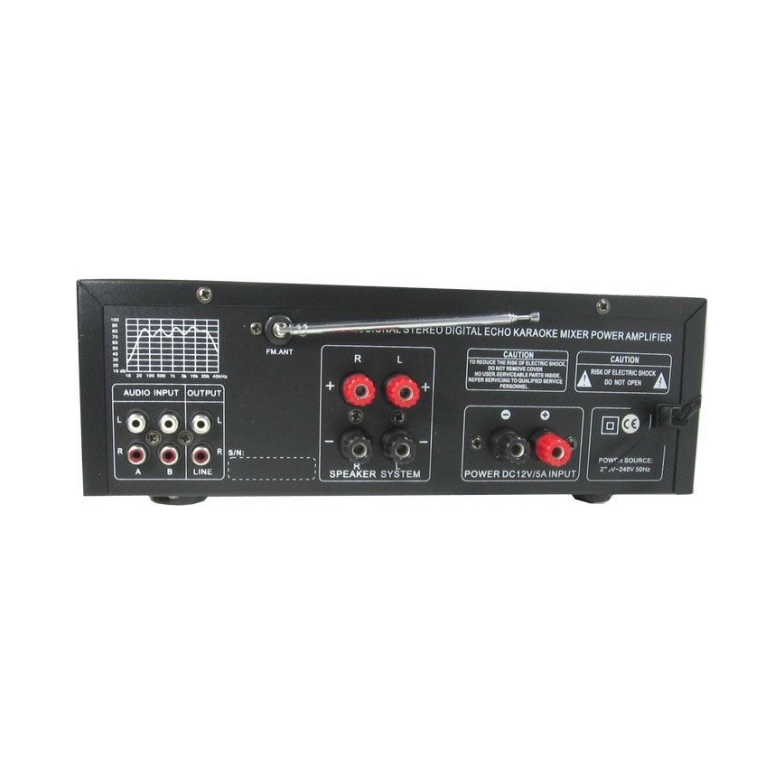 Versterker met equalizer en mp3-speler