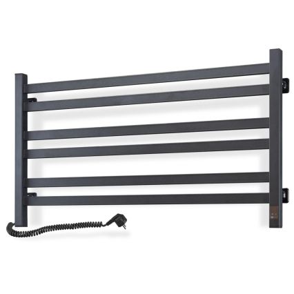 Vertaduro - Elektrische handdoekdroger met thermostaat AVA 181W/230V 50x90 cm IP44 zwart links