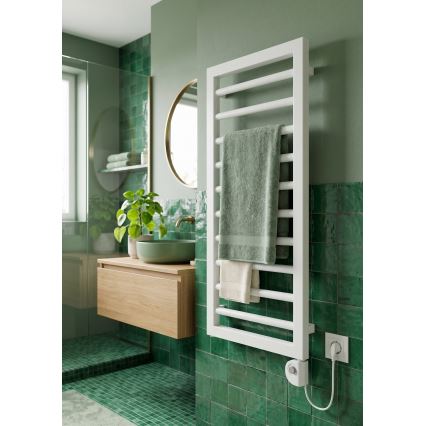 Vertaduro - Badkamerradiator met thermostaat ADEL 400 W 100 x 50 cm wit