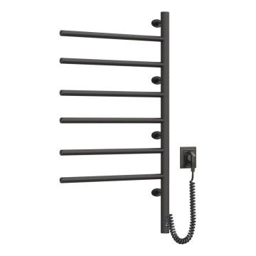 Vertaduro - Elektrische draaibare handdoekdroger met thermostaat ARA 105W/230V 82x49 cm IP44 zwart