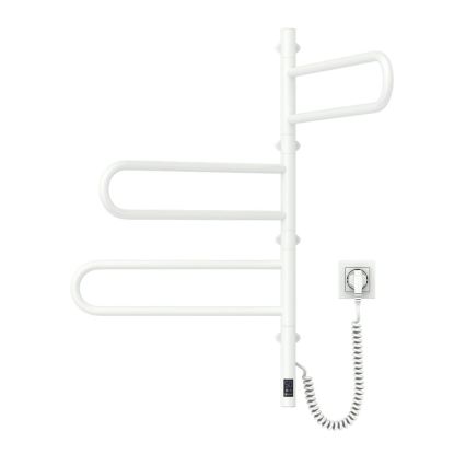 Vertaduro - Elektrische draaibare handdoekdroger met thermostaat ELA 120W/230V 80x49 cm IP44 wit