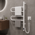 Vertaduro - Elektrische draaibare handdoekdroger met thermostaat ELA 60W/230V 65x49 cm IP44 wit