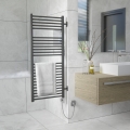 Vertaduro - Radiateur pivotant de salle de bains avec thermostat MEG 600W 118x50 cm anthracite