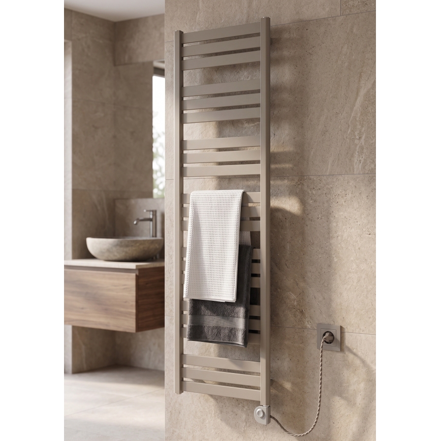 Vertaduro - Radiateur sèche-serviettes avec thermostat LUCY 800W 177x50 cm taupe