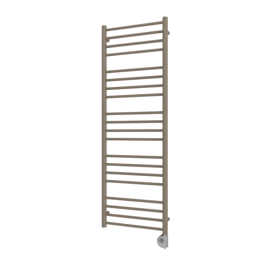 Vertaduro - Sèche-serviettes électrique avec thermostat SIMONE 600 W 144 x 50 cm taupe