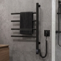 Vertaduro - Sèche-serviettes électrique pivotant avec thermostat ARA 60W/230V 65x49 cm IP44 noir