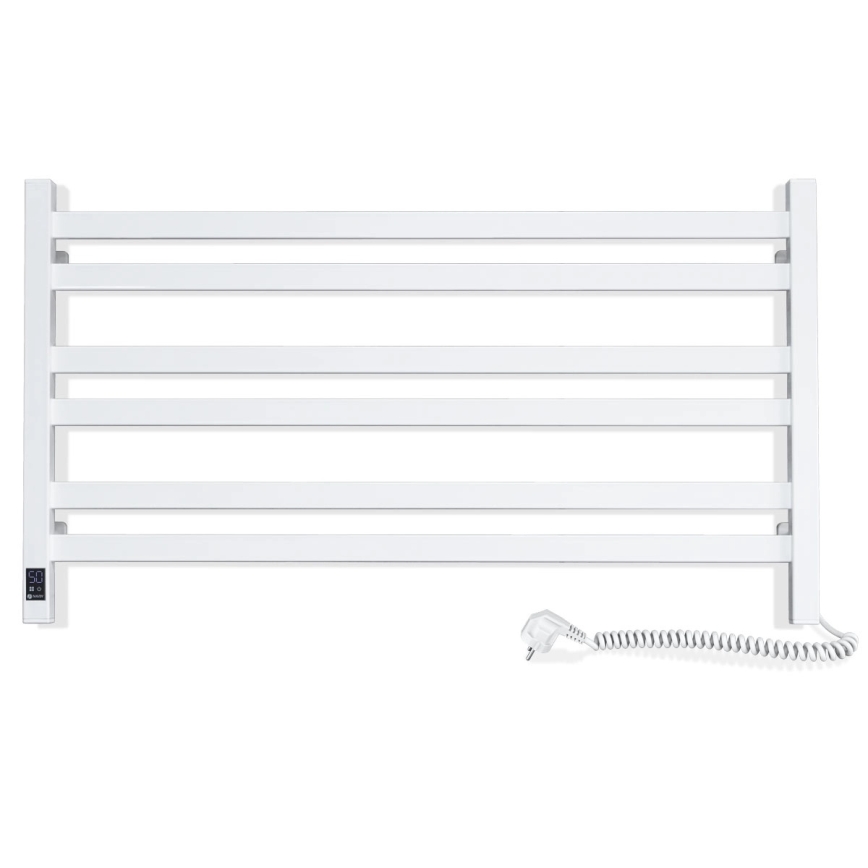 Vertaduro - Sèche-serviettes électrique avec thermostat AVA 181W/230V 50x90 cm IP44 blanc droit