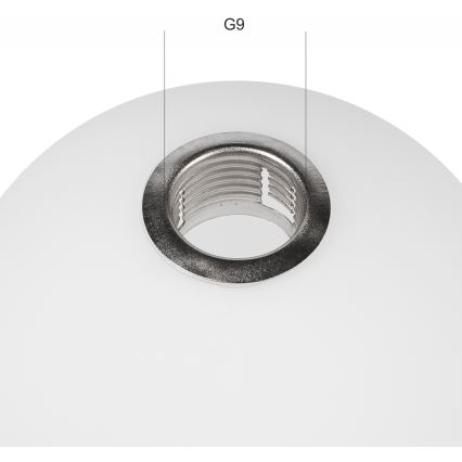 Vervangend glas voor de ASTRO G9 kroonluchter, Ø 12 cm