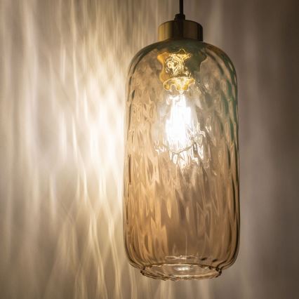 Vervangend glas voor kroonluchter KARO E27 Ø 14 cm rookbruin
