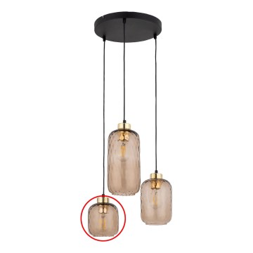Vervangend glas voor kroonluchter KARO E27 Ø 14 cm, rookbruin