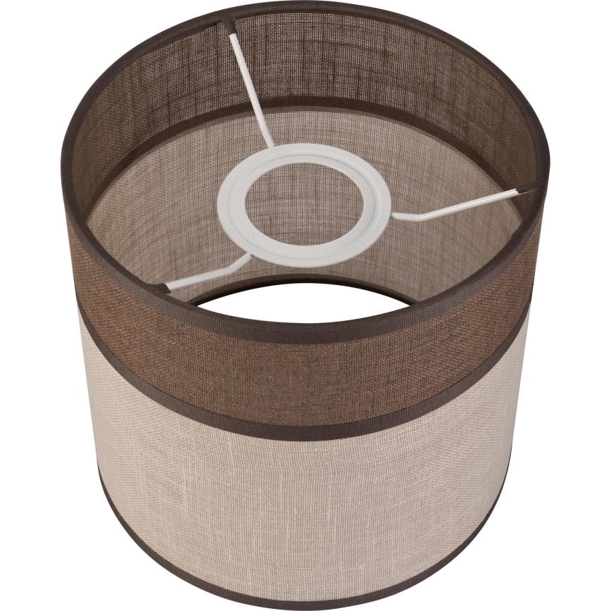 Vervangingslampenkap voor kroonluchter, staande lamp en wandlamp ANDREA E27 Ø 16 cm bruin/beige