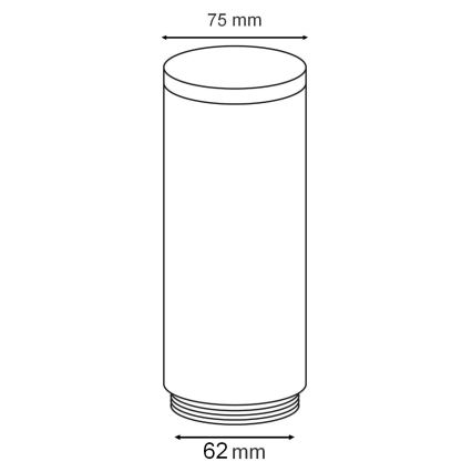 Vervangende lampenkap voor buitenlamp OSLO wit/antraciet