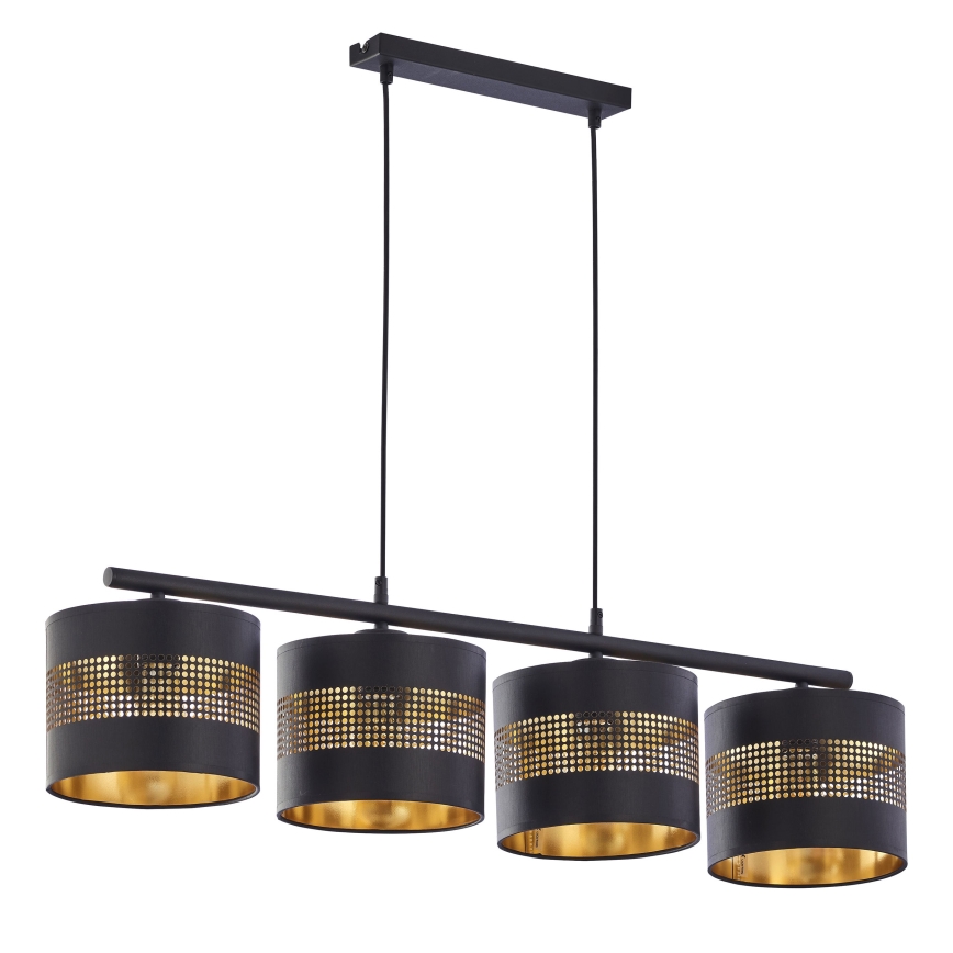 Vervangende lampenkap voor kroonluchter BOGART E27, Ø 20 cm, zwart/goud