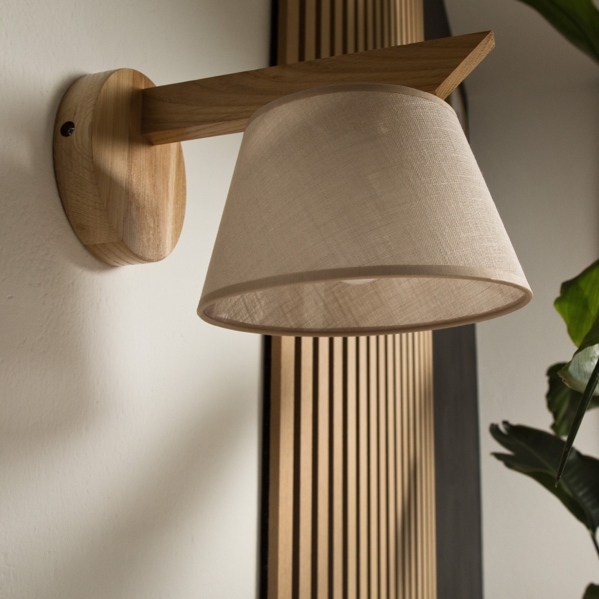 Vervangende lampenkap voor kroonluchter en wandlamp ANTONIO E14 120x200 mm beige