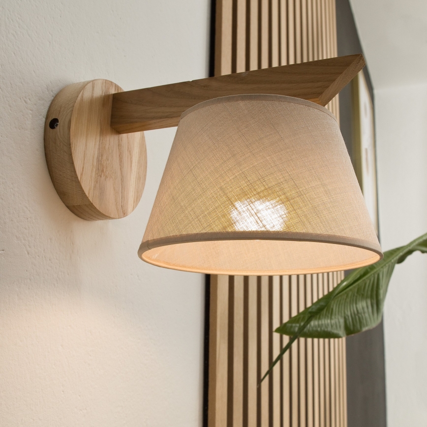 Vervangende lampenkap voor kroonluchter en wandlamp ANTONIO E14 120x200 mm beige
