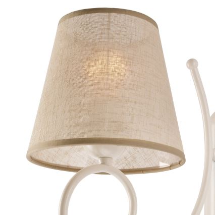 Vervangende lampenkap voor kroonluchter LORENZO E27 diameter 16 cm beige