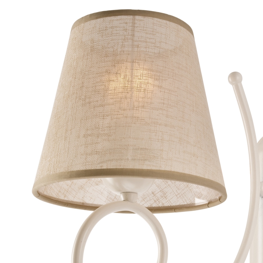 Vervangende lampenkap voor kroonluchter LORENZO E27 diameter 16 cm beige