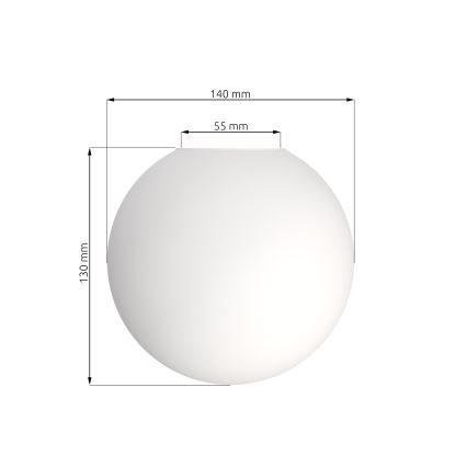 Vervangende lampenkap voor kroonluchter SOMA E14, Ø 14 cm, wit