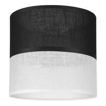 Vervangende lampenkap voor kroonluchter, tafellamp, vloerlamp, wandlamp en plafondlamp ANDREA E27 diameter 16 cm zwart/wit