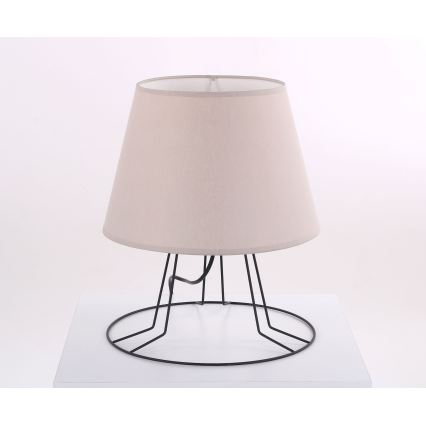 Vervangende lampenkap voor tafellamp met E27-fitting, Ø 20 cm, beige