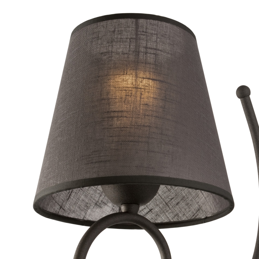 Vervangende lampenkap voor wandlamp LORENZO E27 diameter 16 cm grijs