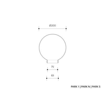 Vervangende lampenkap voor wandlamp PARK E27 diameter 20 cm prismatisch