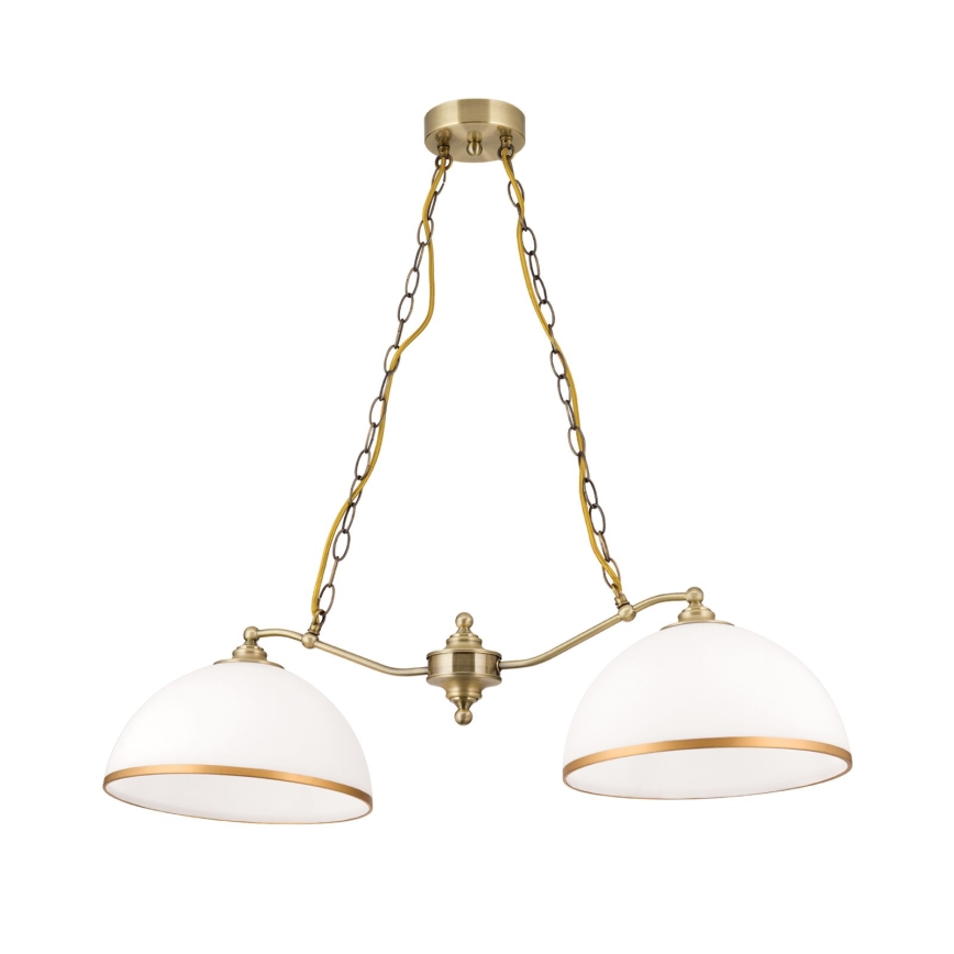 Vervangingsglas voor kroonluchter en vloerlamp OLD LAMP E27 diameter 30 cm wit/goud