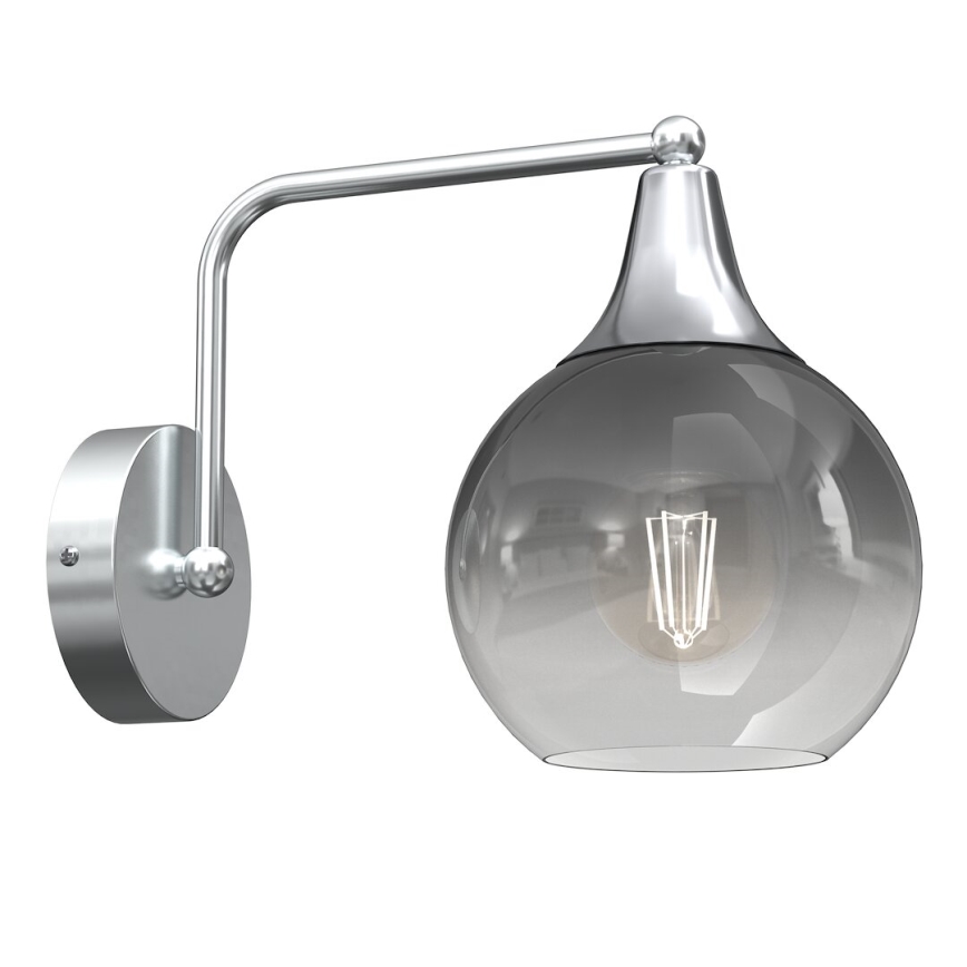 Vervangingsglas voor kroonluchter en wandlamp MONTE E27 diameter 15 cm gerookt