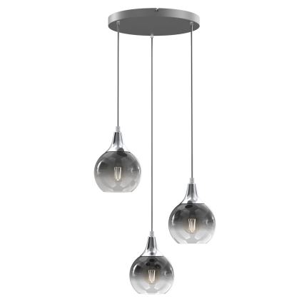Vervangingsglas voor kroonluchter en wandlamp MONTE E27 diameter 15 cm gerookt