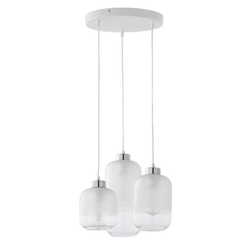 Vervangingsglas voor kroonluchter MARCO E27, Ø 14 cm, helder/wit