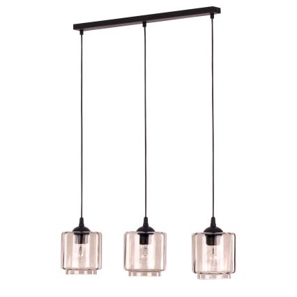 Vervangingsglas voor kroonluchter POBO E27, Ø 15 cm, rookbeige