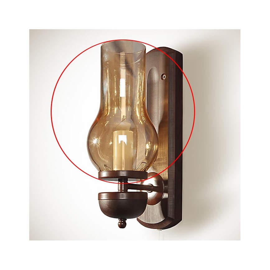 Vervangingsglas voor wandlamp TAVERN/COTTAGE E14 210x110 mm bruin