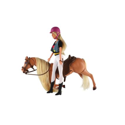 Verzorgpaard met pop en accessoires