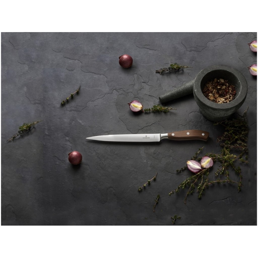 Victorinox - Couteau à fileter de cuisine GRAND MAITRE 20 cm érable