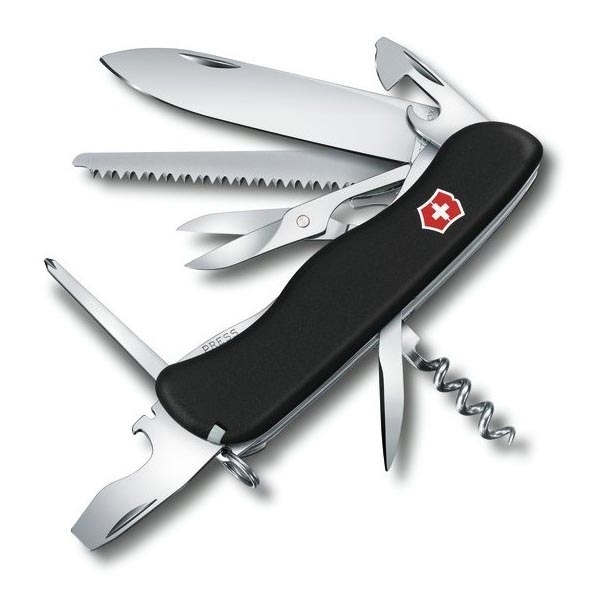 Victorinox - Couteau de poche multifonction 11,1 cm / 14 fonctions noir